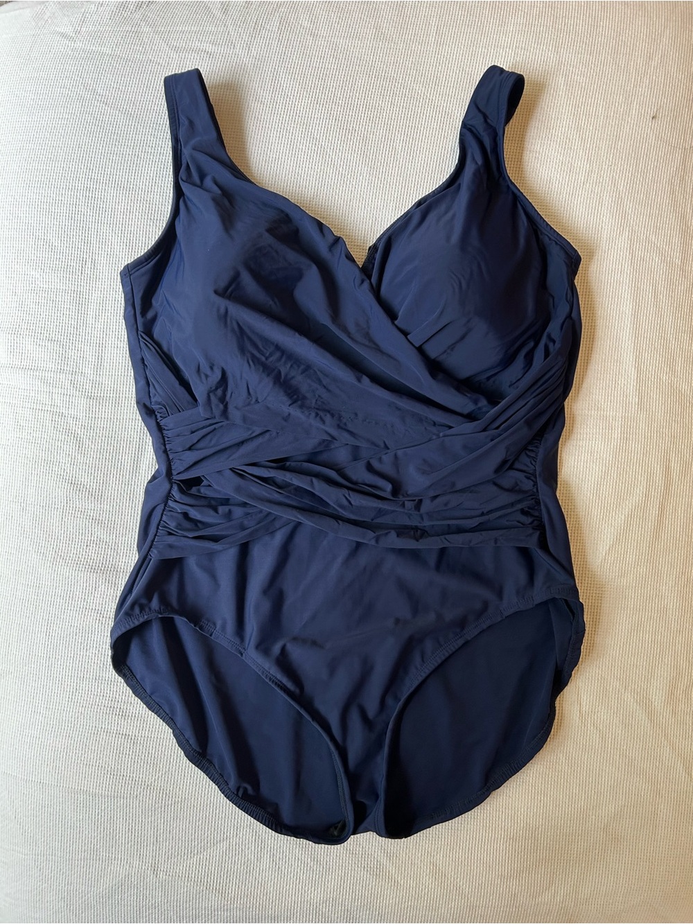 Lands' End Navy Blue One-Piece Swimsuit